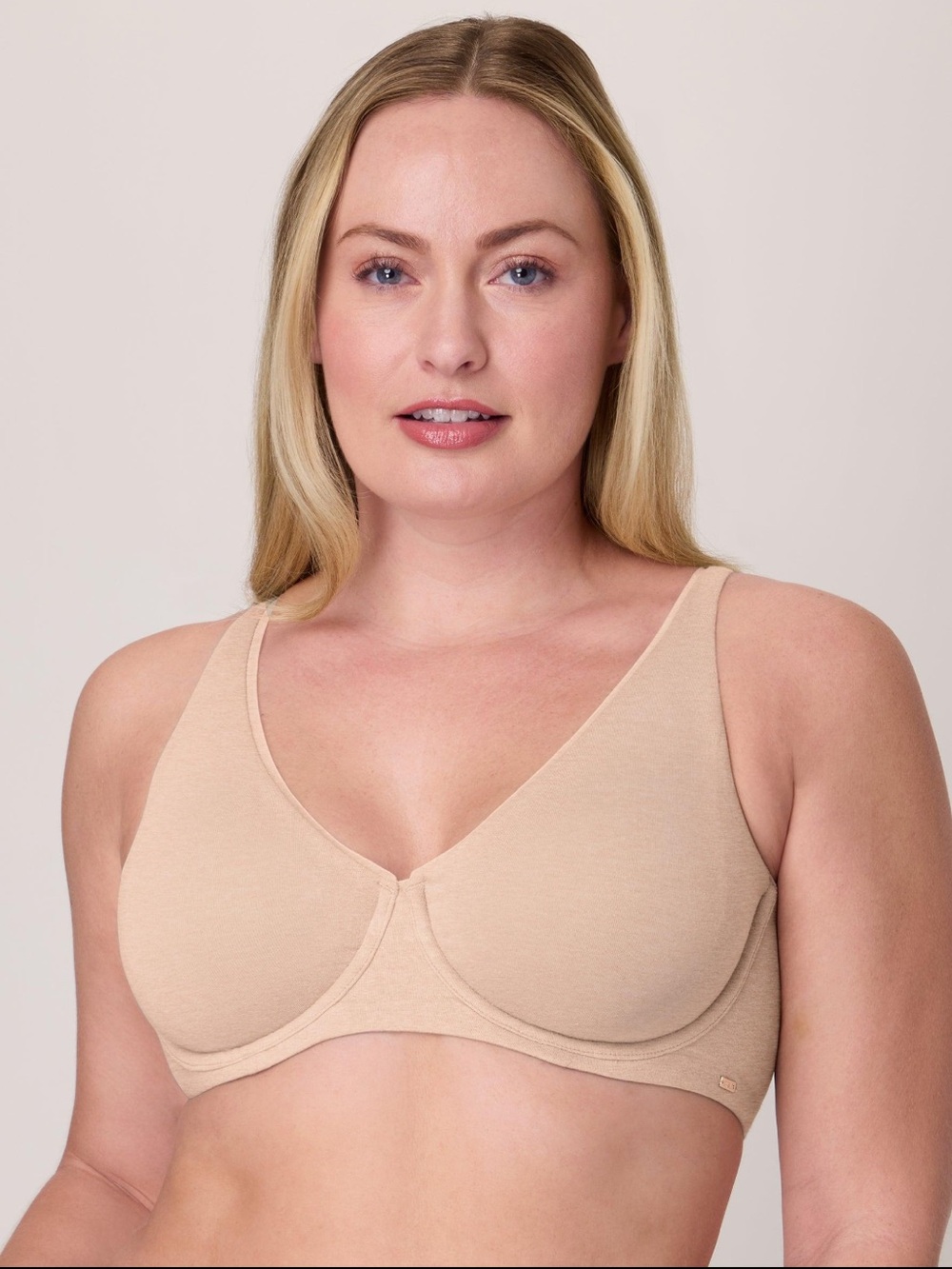 Bali Cotton Collection Underwire T-Shirt Bra 36D Nude